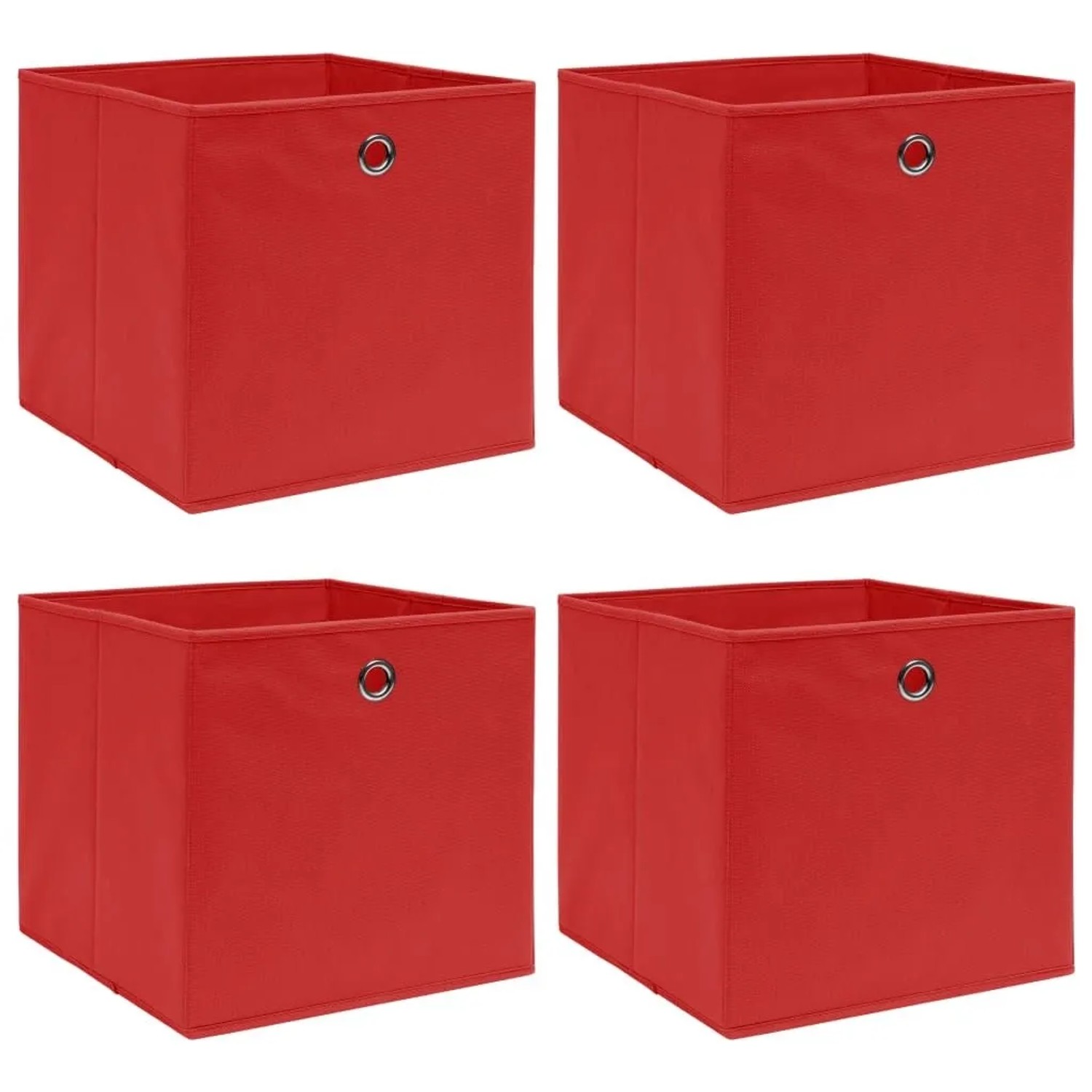 vidaXL Aufbewahrungsboxen 4 Stk Rot 32x32x32 cm Stoff 288361