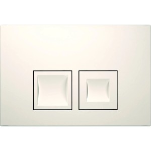 Geberit Delta 35 Betätigungsplatte, Kunststoff, Weiß-Matt, für 2-Mengen-Spülung.