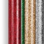 Steinel Glitzer Klebesticks, 16 Stk. in rot, grün, gold, silber und blau.