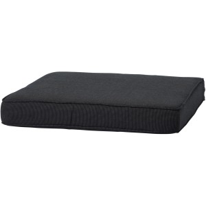Madison Lounge Sitzkissen Rib Black, schwarzes Gartenstuhl-Sitzkissen aus Acryl.