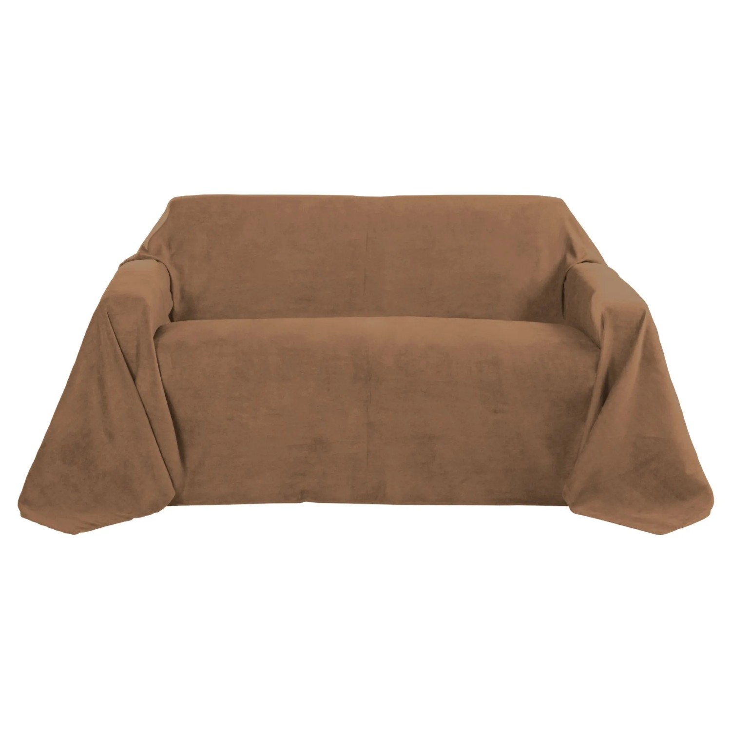 Beautissu Romantica Tagesdecke Wildleder Optik 210x280cm Dunkelbraun günstig online kaufen