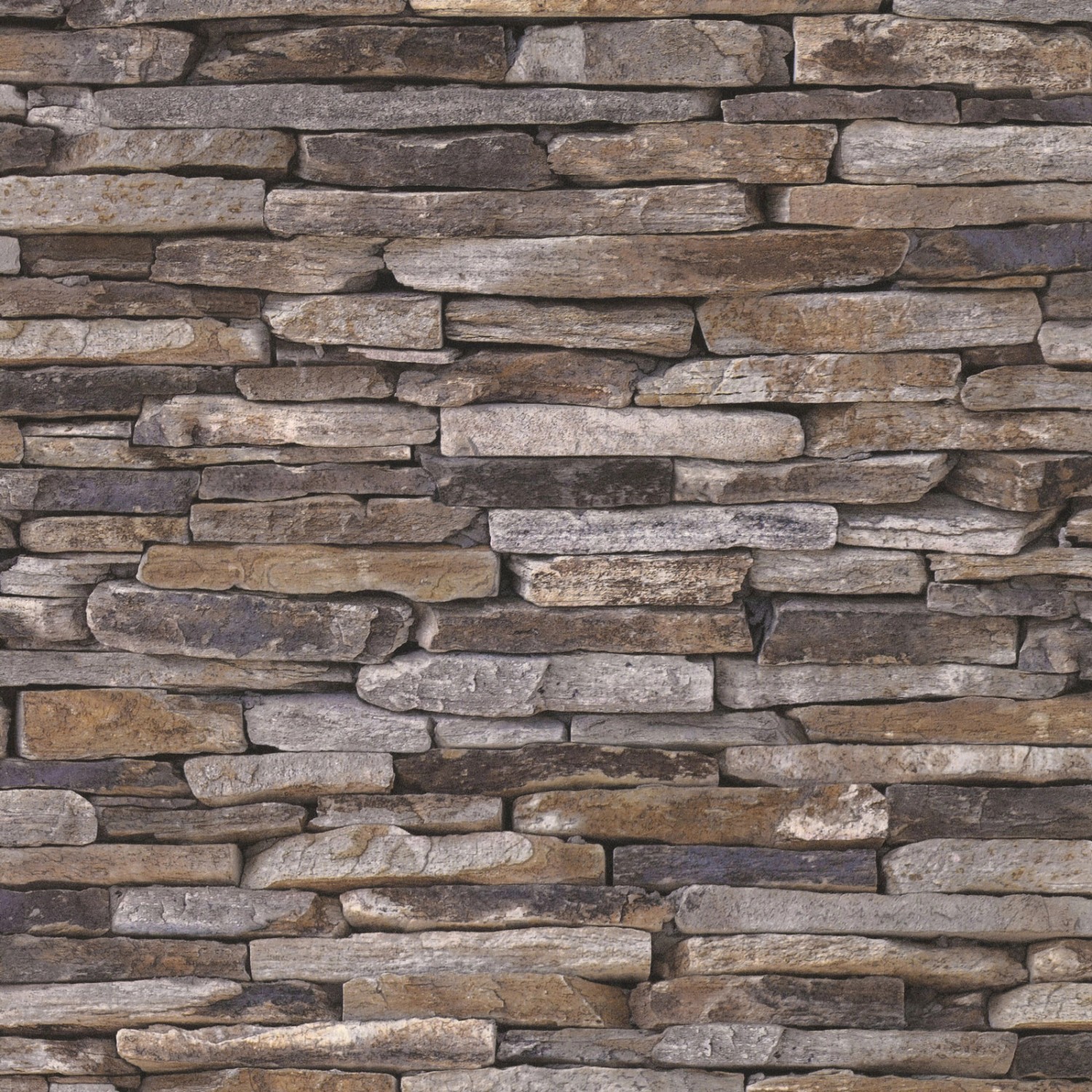 Bricoflor Mauer Tapete in 3D Optik Bruchstein Vliestapete in Grau Braun Ideal für Küche und Wohnzimmer Vlies Steintapete Dunkel