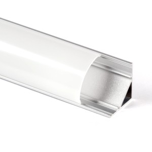 Orion Lightstyle Aluminium Eckprofil für LED-Streifen, 1m. Eckleiste mit Diffusor für Lampen & Leuchten.