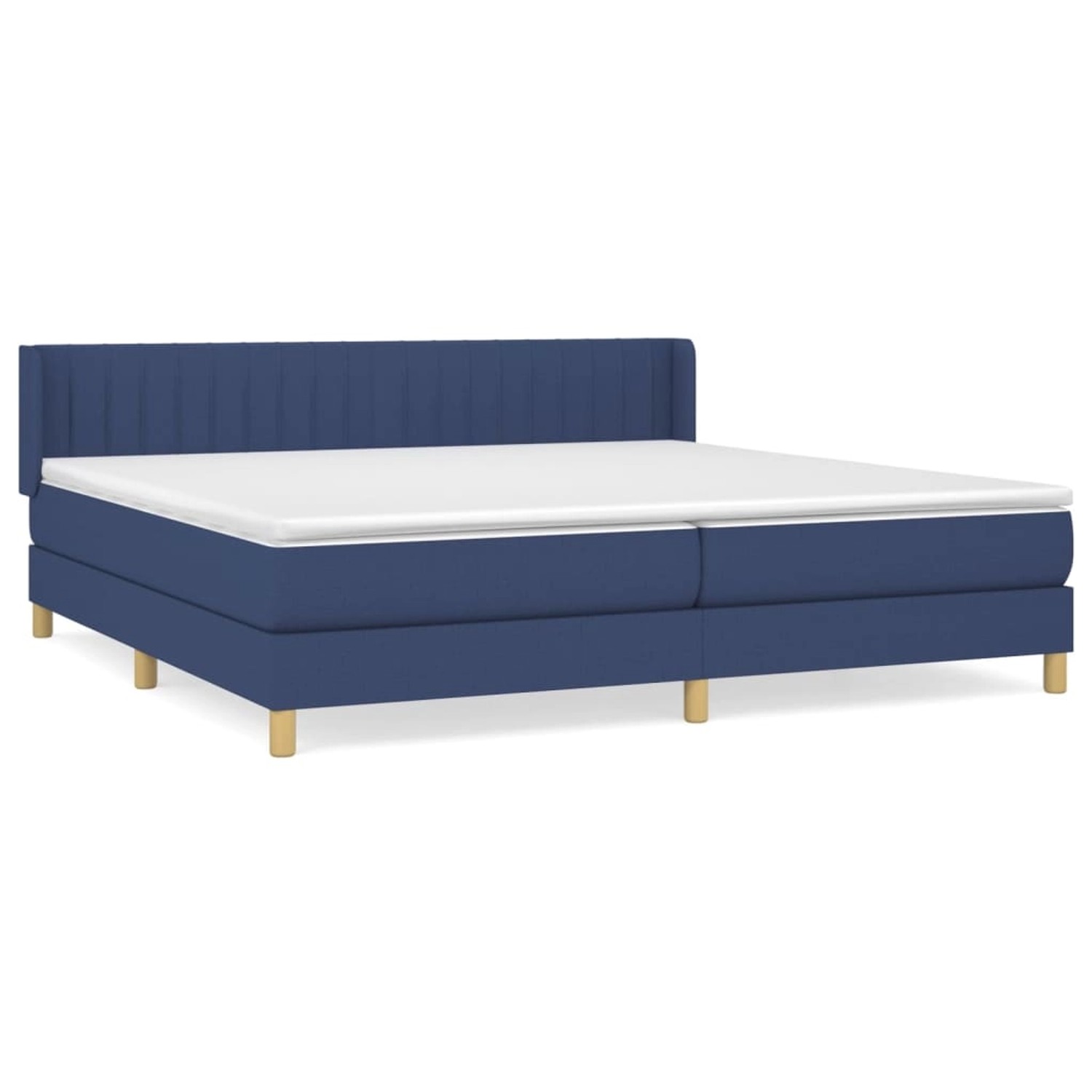 vidaXL Boxspringbett mit Matratze Blau 200x200 cm Stoff 3130463 günstig online kaufen