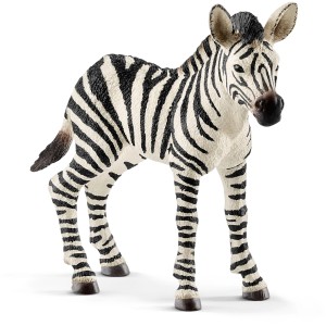 Detailgetreues Schleich Wild Life Zebra Fohlen, Spielzeugfigur für Kinder.