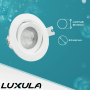 LUXULA LED Downlight Einbauspot, 5er Set, schwenkbar, CCT, 7W, 718lm, IP44, Weiß.