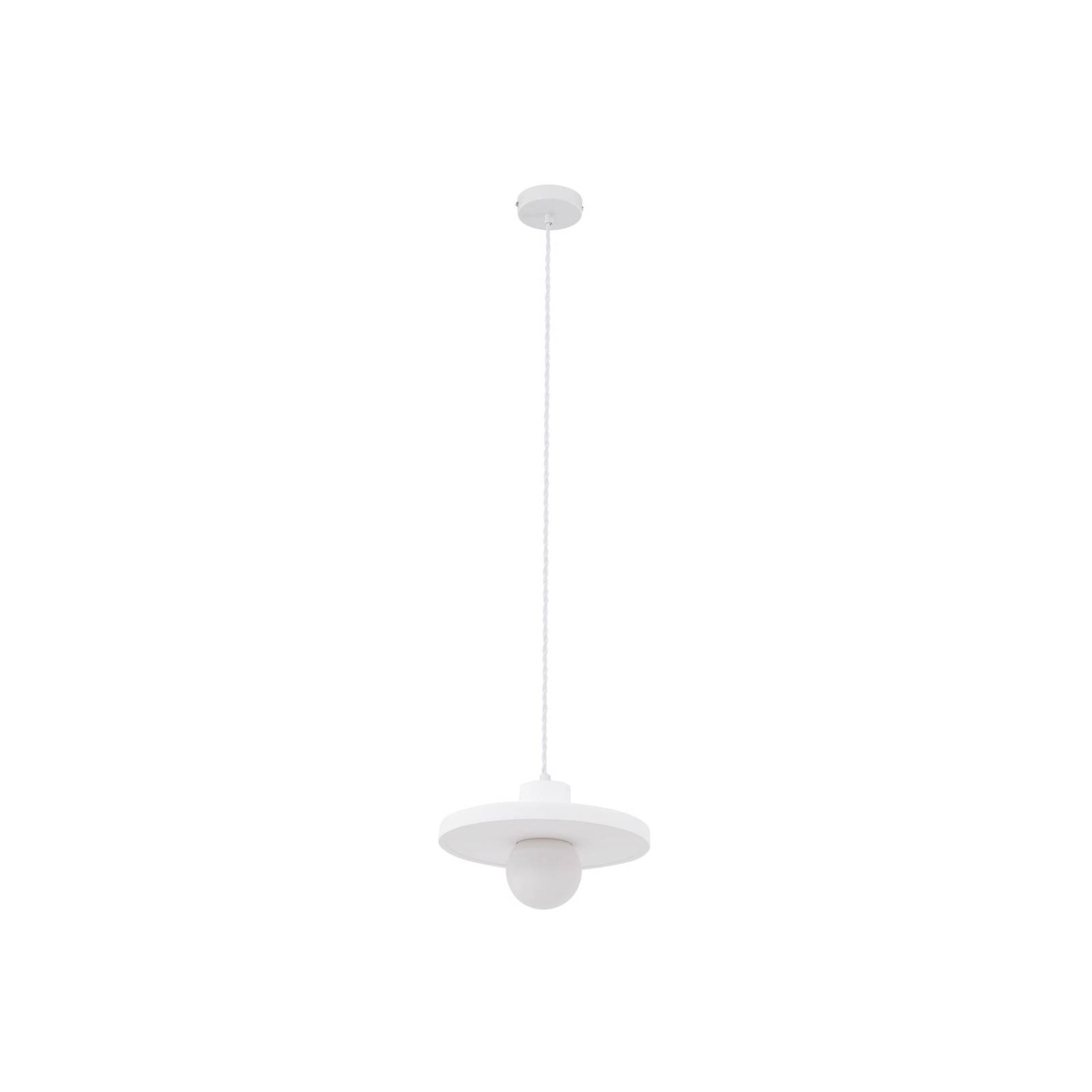 Lindby Pendelleuchte Nielson 10031092 Modern in Weiß aus GipsTon 1-flammig E27 Wohnzimmerleuchte