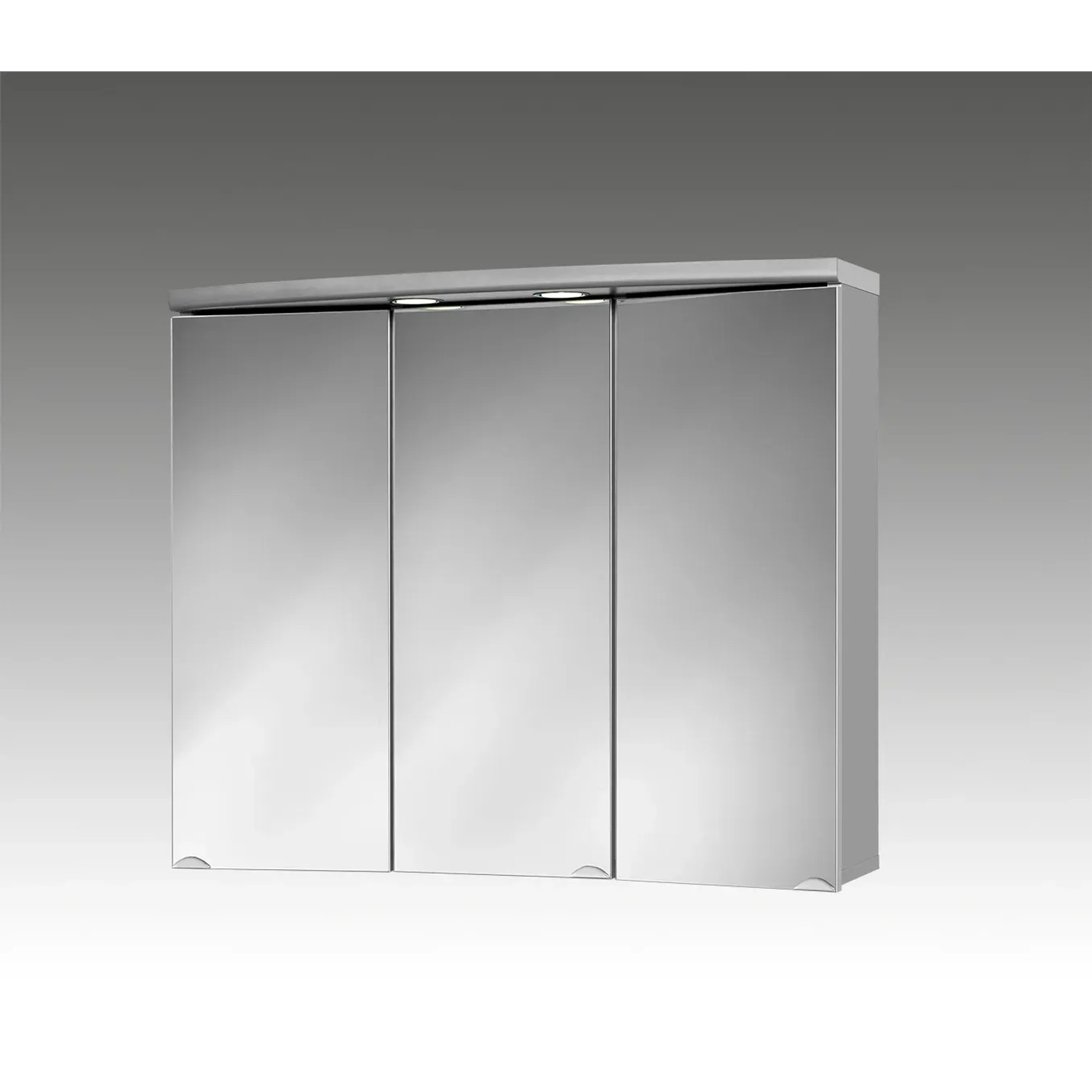 Sieper Spiegelschrank Ancona, 83 cm breit, mit drei Spiegeltüren und integrierter Beleuchtung.