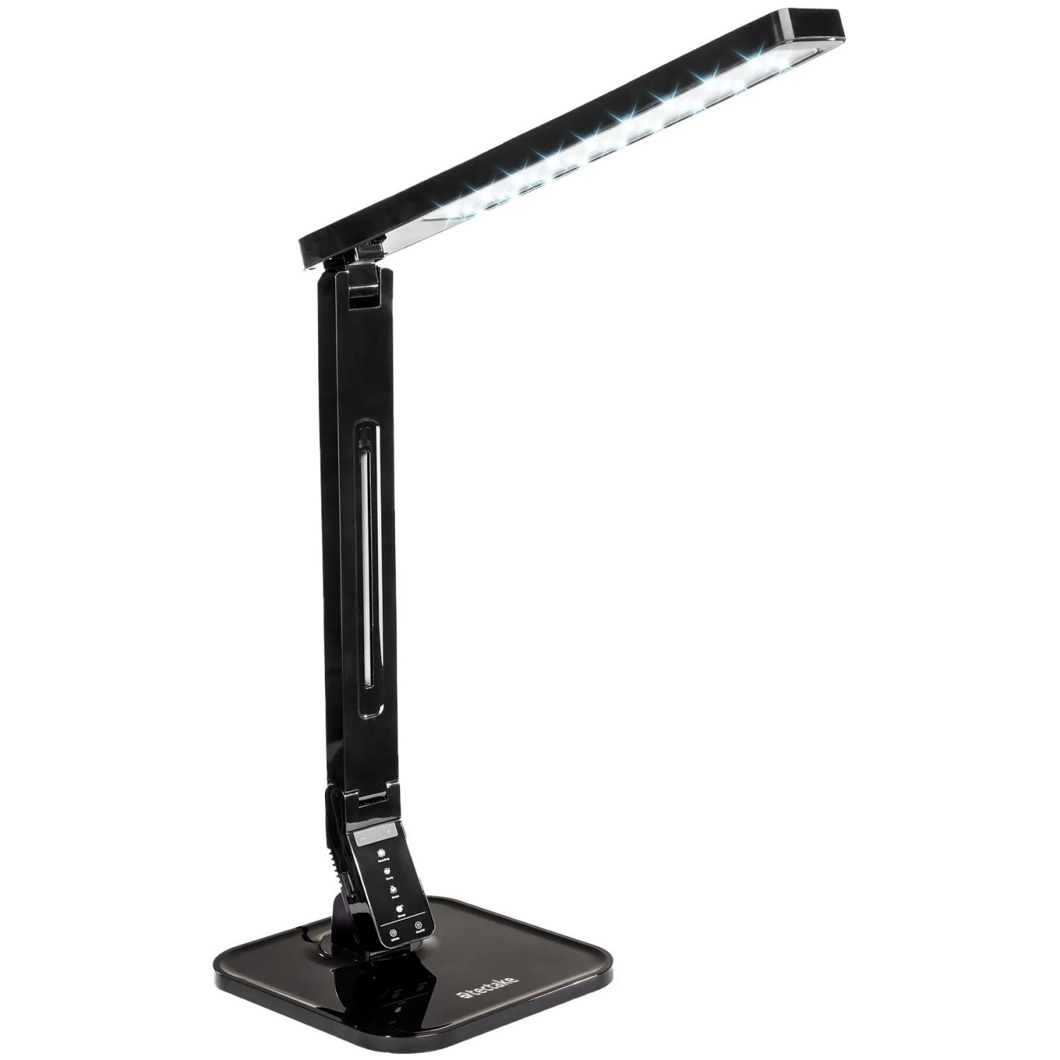 Tectake Schreibtischlampe  Led  14 W 5 Helligkeitsstufen  4 Farbtemperaturen  46 x 2 10 x 18 cm Schwarz