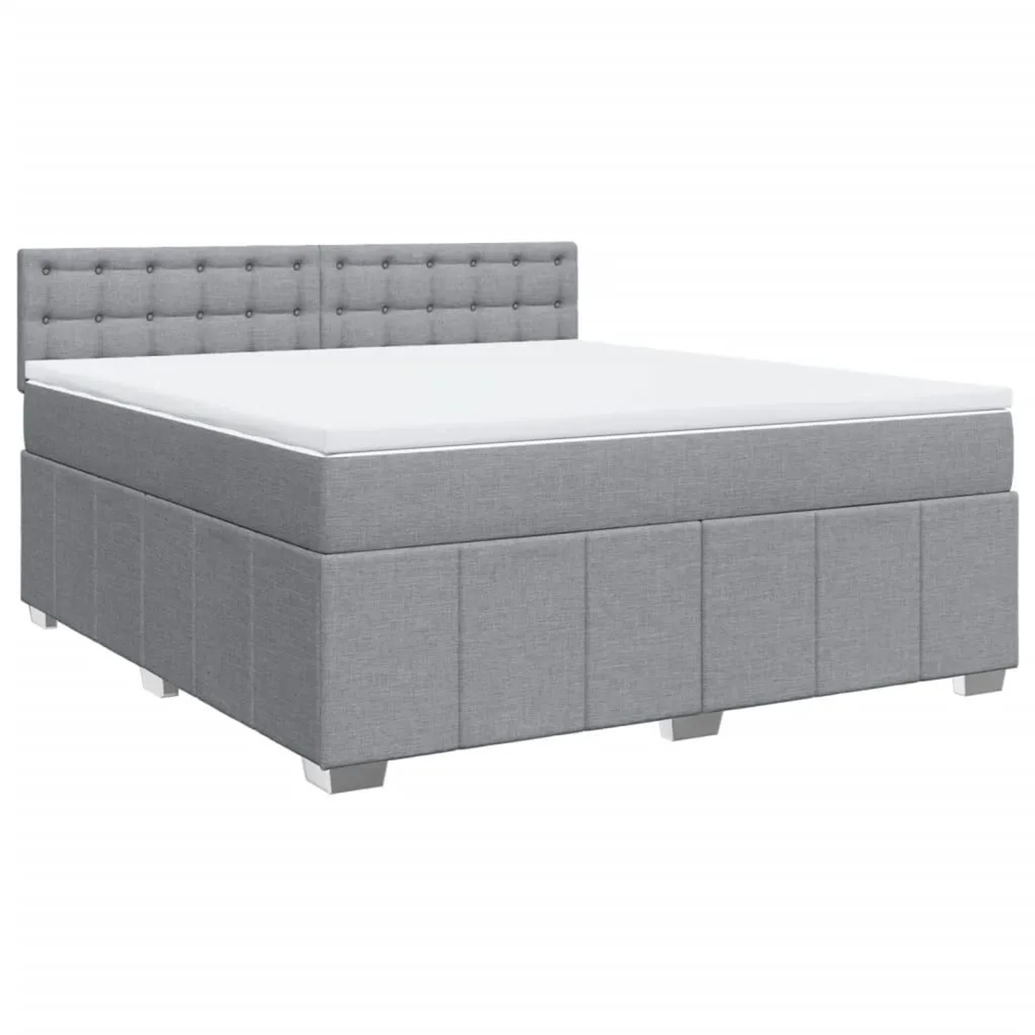 vidaXL Boxspringbett mit Matratze Hellgrau 180x200 cm Stoff 3289461 günstig online kaufen