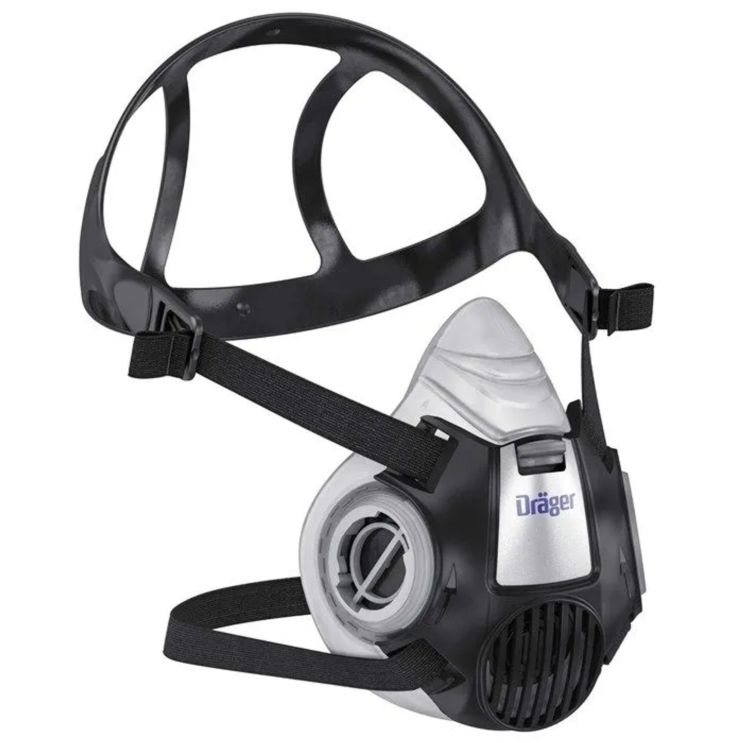 Dräger Atemschutzmaske Halbmaske X-plore 3300 mit Bajonettverschluss Maske m Schwarz-grau
