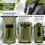 SCANDIC NATURE Rucksack Pioneer 35L oliv, wasserdicht, mit Roll Top Verschluss. Zeigt flexibles Volumen & schlankes Design für Outdoor.