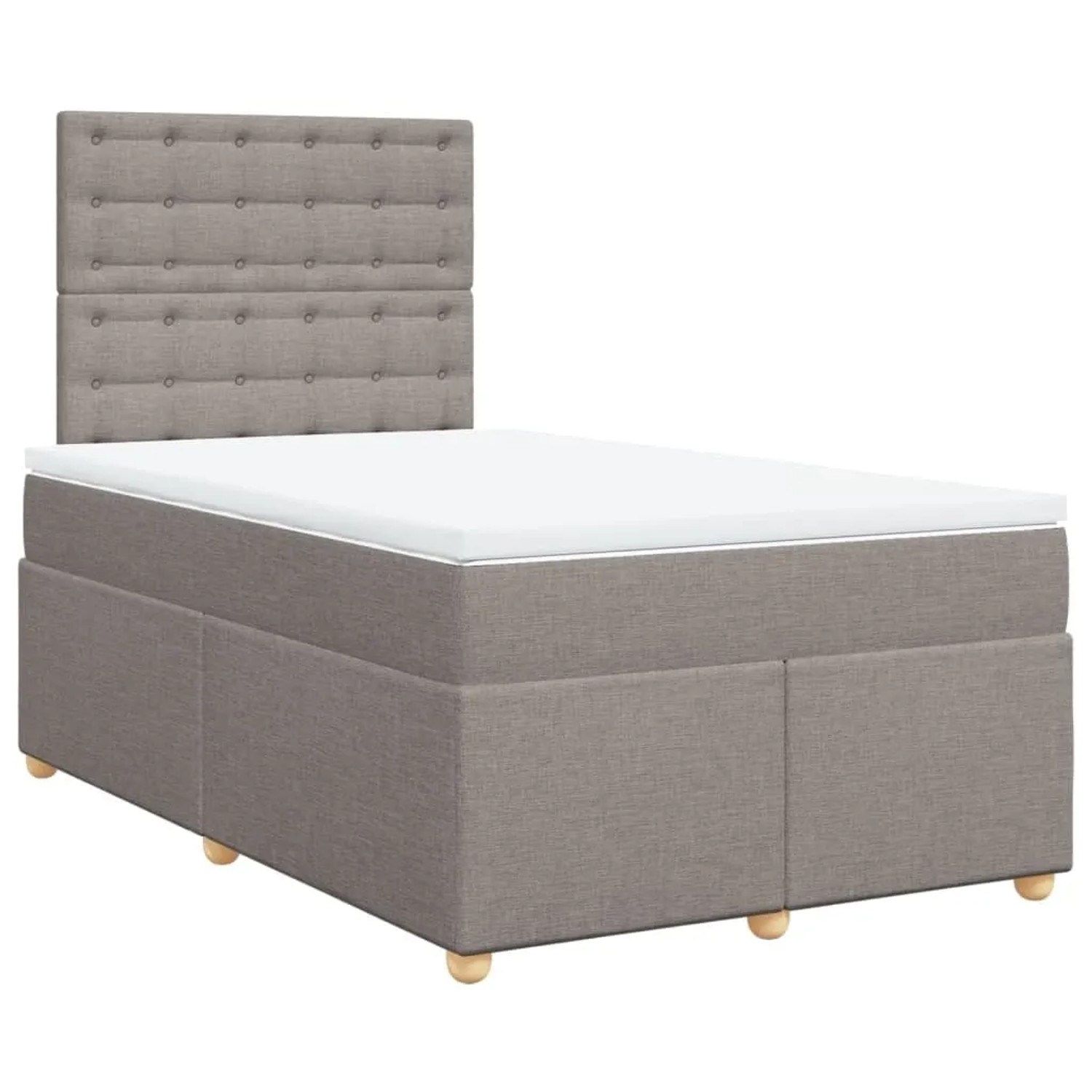 vidaXL Boxspringbett mit Matratze Taupe 120x190 cm Stoff 3293537 günstig online kaufen