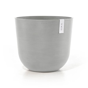 Ecopots Pflanztopf Oslo, weißgrau, 45 cm. Zeitloser Blumentopf für Innen- und Außenbereiche.