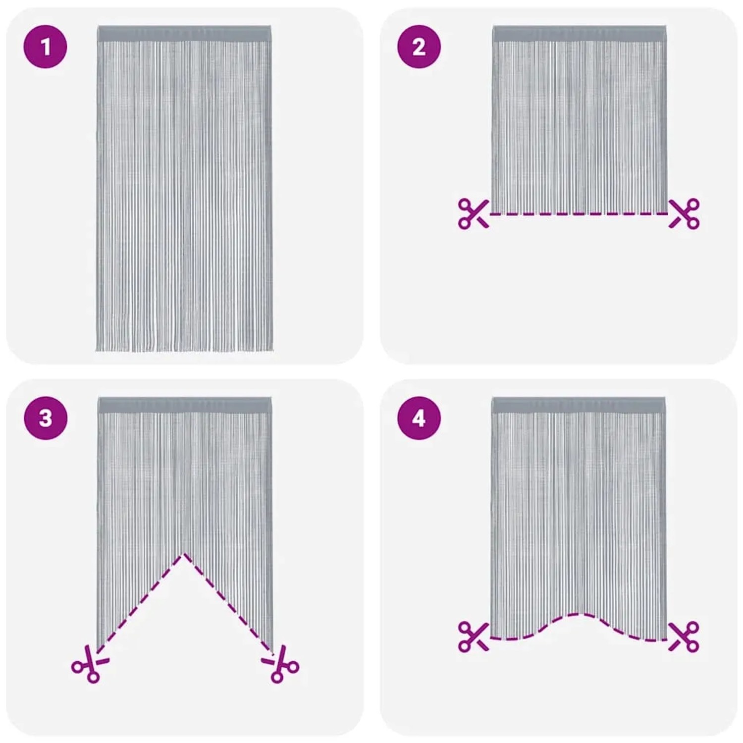 vidaXL Fadenvorhänge 2 Stk Anthrazit 140x250 cm 4102052_6