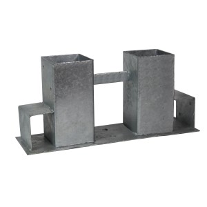2er Set Trutzholm Holzstapelhilfe aus verzinktem Stahl für Kaminholzregal.