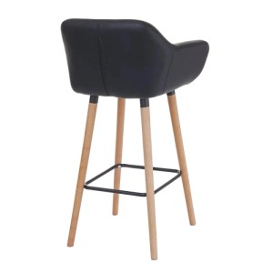 MCW Barhocker Vaasa T381 2er-Set Kunstleder Schwarz