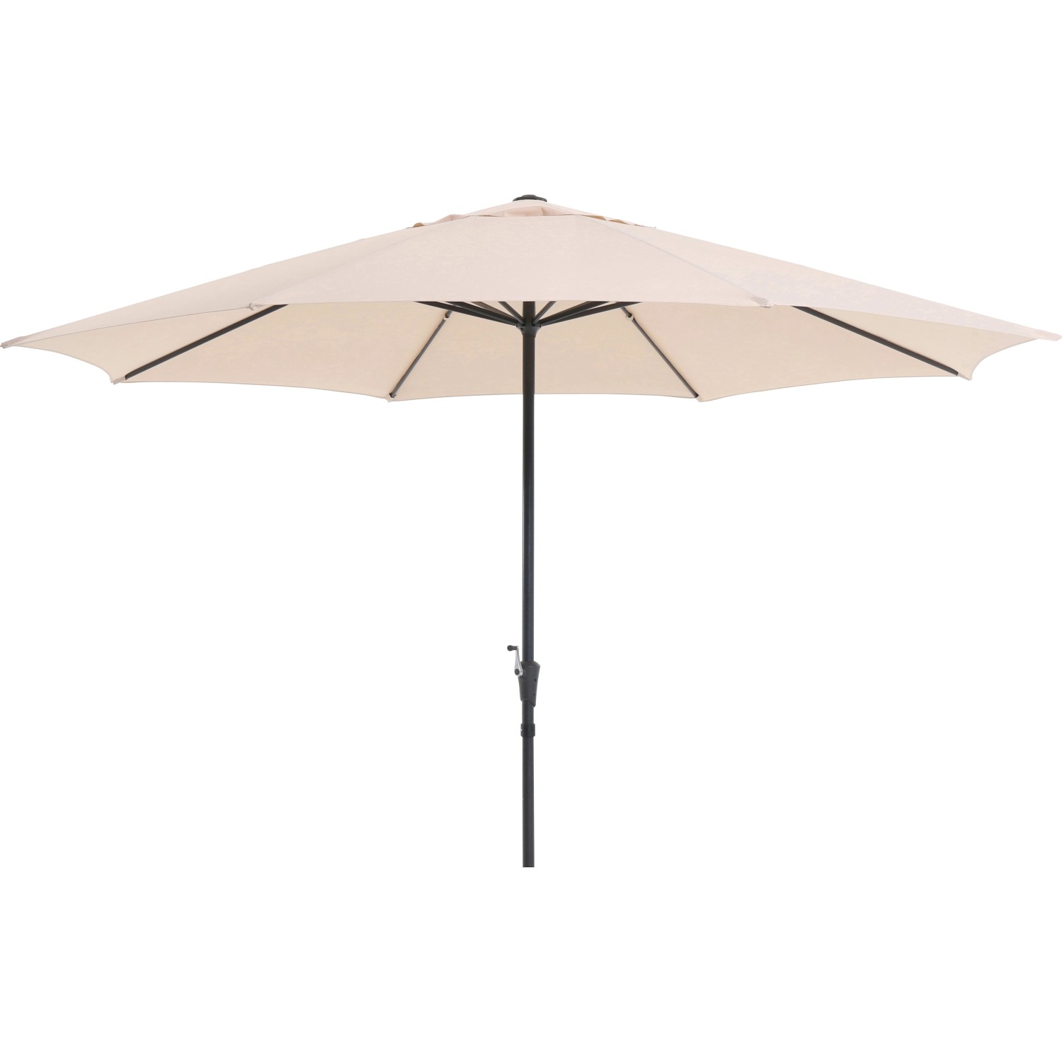 Marktschirm Honolulu Ø 400 cm Beige mit Kurbel