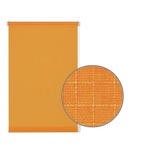 Gardinia EasyFix Rollo, 45x150 cm, orange, mit Detailaufnahme der Textilstruktur.