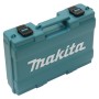 Makita Kombihammer HR2670 im Transportkoffer. Der Koffer ist türkis und hat einen Tragegriff.