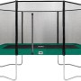 Salta Trampolin Combo 396x244 cm, grün, mit Sicherheitsnetz. Gartentrampolin für sicheren Springspaß.