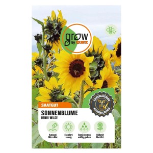 Samenpackung GROW by OBI Sonnenblume Henri Wilde, mehrstielige Riesensonnenblume.