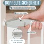 Ib style Türschutzgitter Yael Treppenschutzgitter für Kinder und Haustiere Ohne Bohren Weiß 73,5 -81,5 cm_5
