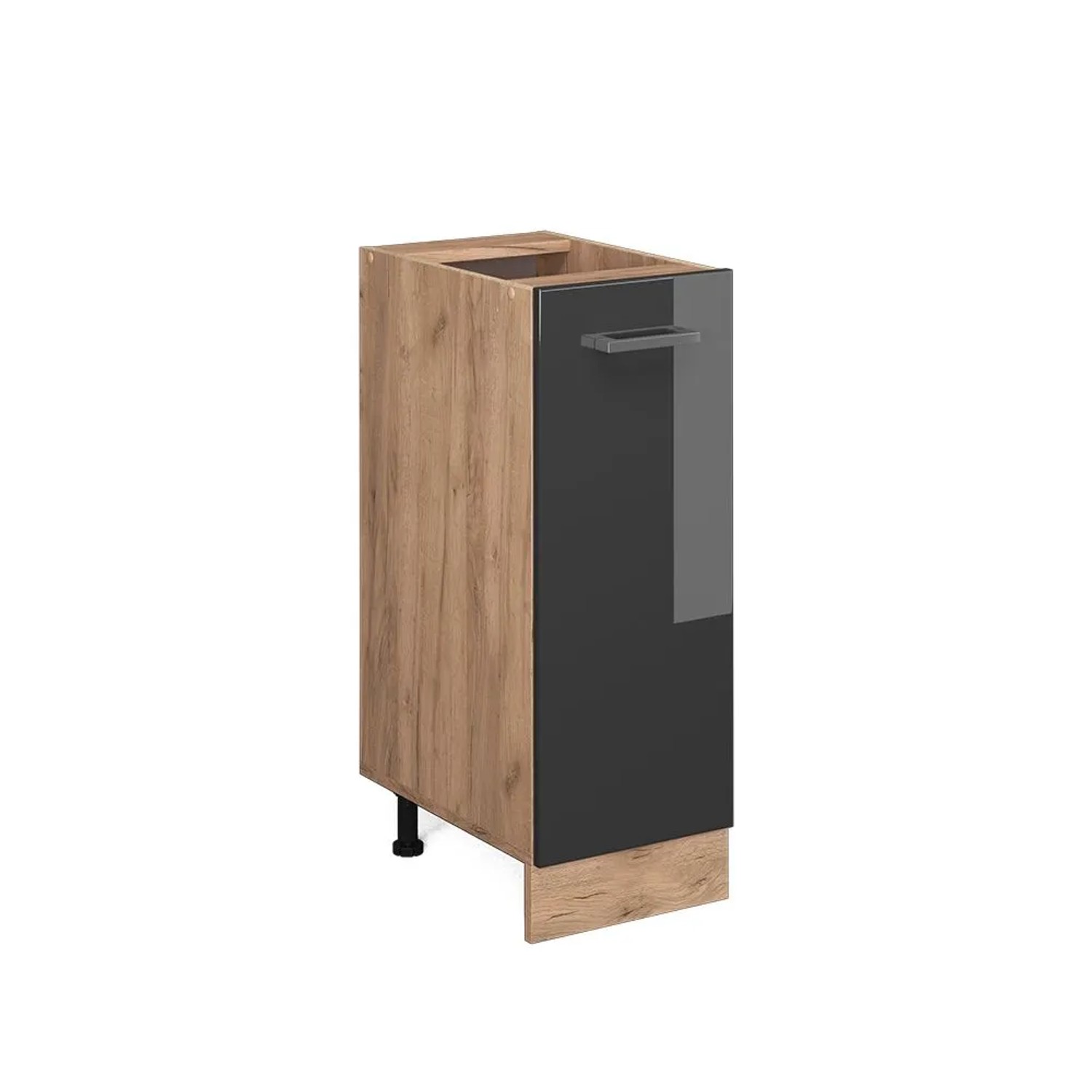 Vicco Apothekerschrank R-Line Anthrazit Hochglanz Goldkraft Eiche 30 cm ohne Arbeitsplatte