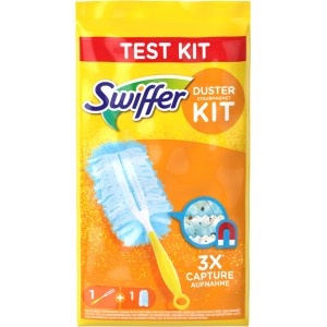 Swiffer Staubmagnet Test-Set mit Duster und 1 Tuch für Reinigungsgeräte.