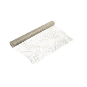 Verzinktes 6-Eck-Geflecht, 25 mm Maschenweite, 1 m hoch, 10 m lang, auf Rolle.