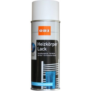 OBI Heizkörper Lack Spray, weiß, seidenglänzend, 400ml Dose.