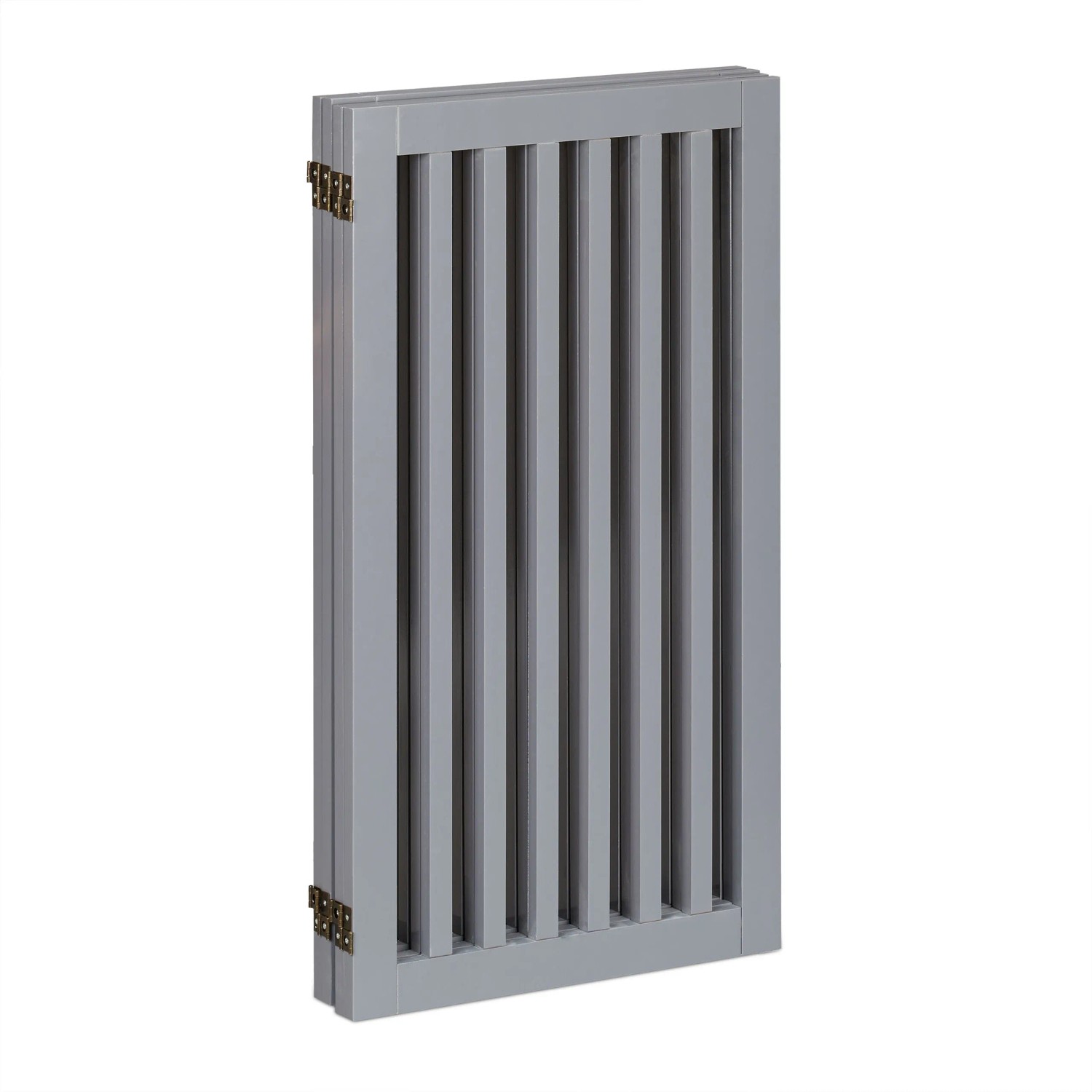 Relaxdays Treppenschutzgitter MDF Grau Verstellbar Zusammenklappbar 92 cm x 207 cm x 8 cm 14,4 kg