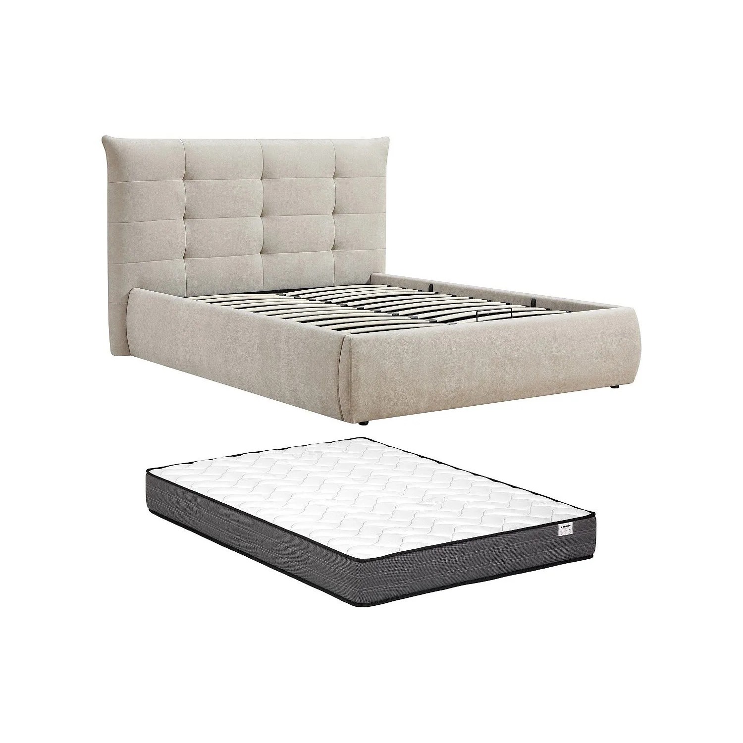Vente-unique Bett Mit Bettkasten Dormelina Beige 175 cm