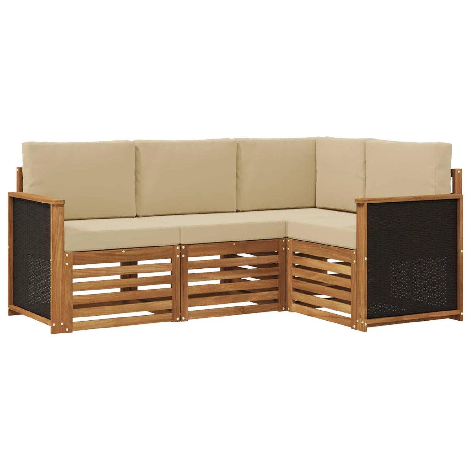 vidaXL Sofagarnituren mit Kissen 4 Stk Massivholz Akazie 3384284