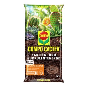 Compo Cactea Kakteen- und Sukkulentenerde, torffrei, 5 l Sack. Spezialerde für Kakteen und Sukkulenten.