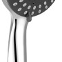 Handbrause Chrome-Grau, Ø 10,5 cm, 3 Funktionen für komfortables Duschen.