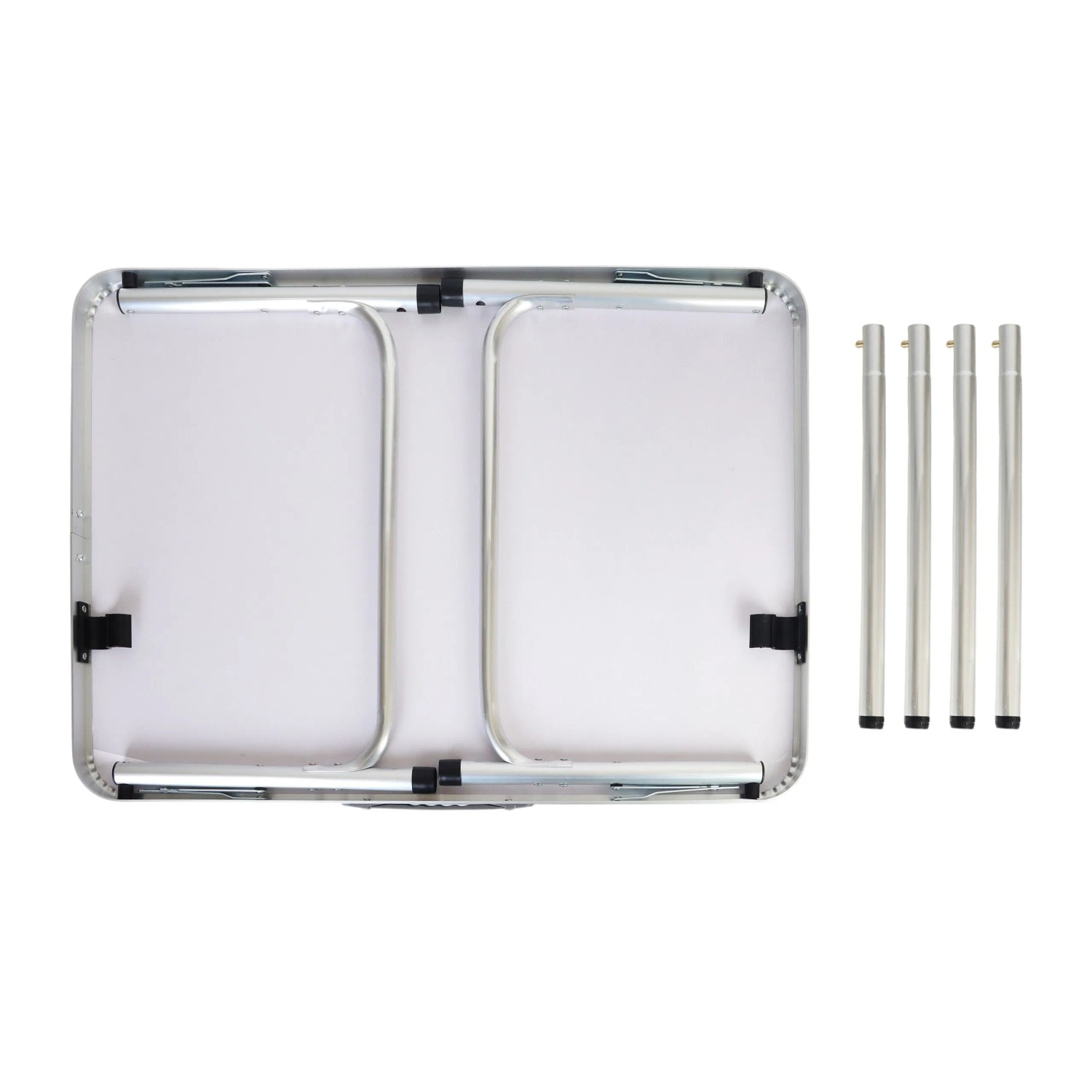 Relaxdays Campingtisch Aluminium Schwarz Klappbar Höhenverstellbar 75 cm x 55 cm x 70 cm 3,1 kg_5