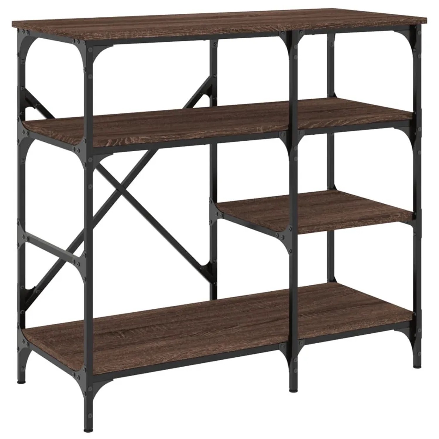 vidaXL Bäckerregal Braun Eichen-Optik 90x40x84 cm Holzwerkstoff Metall 845425