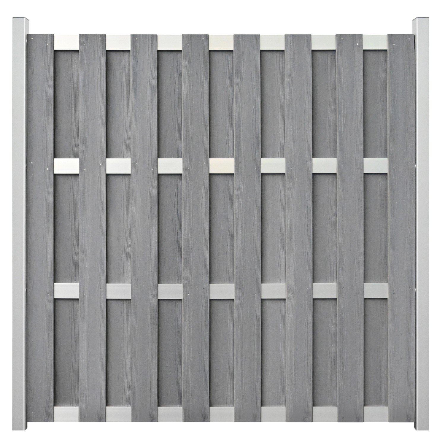 GroJa Fertigzaun Quadratisch 180 cm x 180 cm Steingrau günstig online kaufen