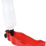 Jollypaw Trinkflasche mit rotem Napf, 500ml, für Hunde unterwegs.