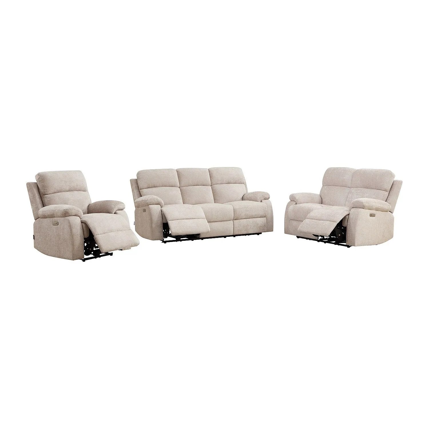 Vente-unique Couchgarnitur Mit Sessel Koceni Beige 146 cm  91 cm  201 cm