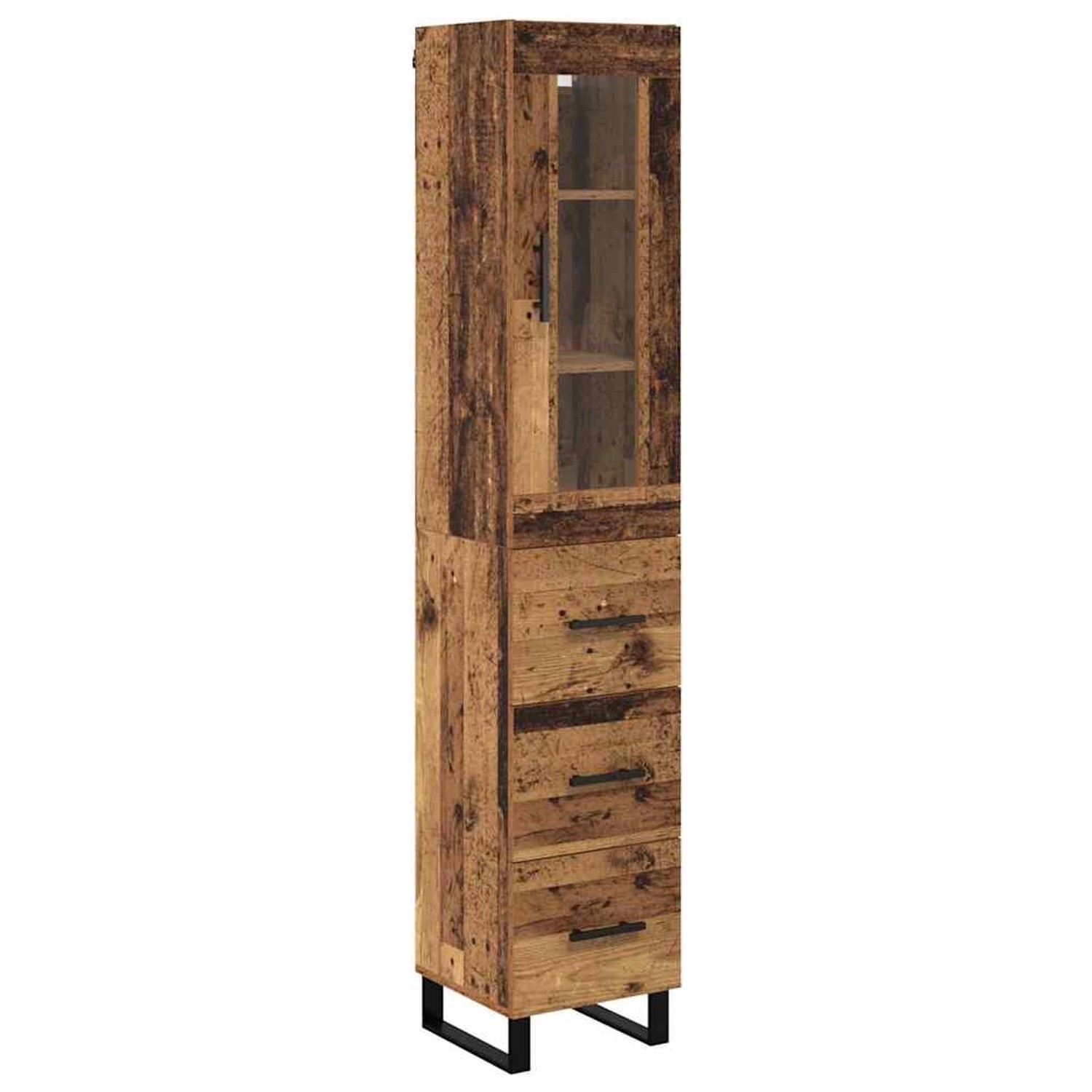 vidaXL Highboard Altholz 69,5 x 34 x 180 cm Holzwerkstoff 3415773 günstig online kaufen