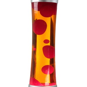 EASYLIGHT Lavalampe Retro Orange Rot 39,5 cm Hoch mit Leuchtmittel G9