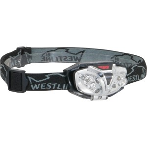 Westline Kopflampe Duo für Angler mit verstellbarem Kopfband und mehreren LEDs.