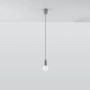 Graue Sollux Lighting Hängeleuchte Diego 1 mit E27 Fassung. Moderne Pendelleuchte für Wohnzimmer und Schlafzimmer.