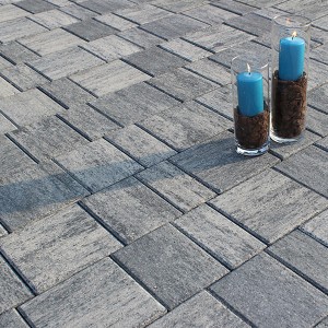 Diephaus Pflaster Vereda, Mehrformat, weiß-schwarz, 5 cm. Pflastersteine für Terrasse und Garten.
