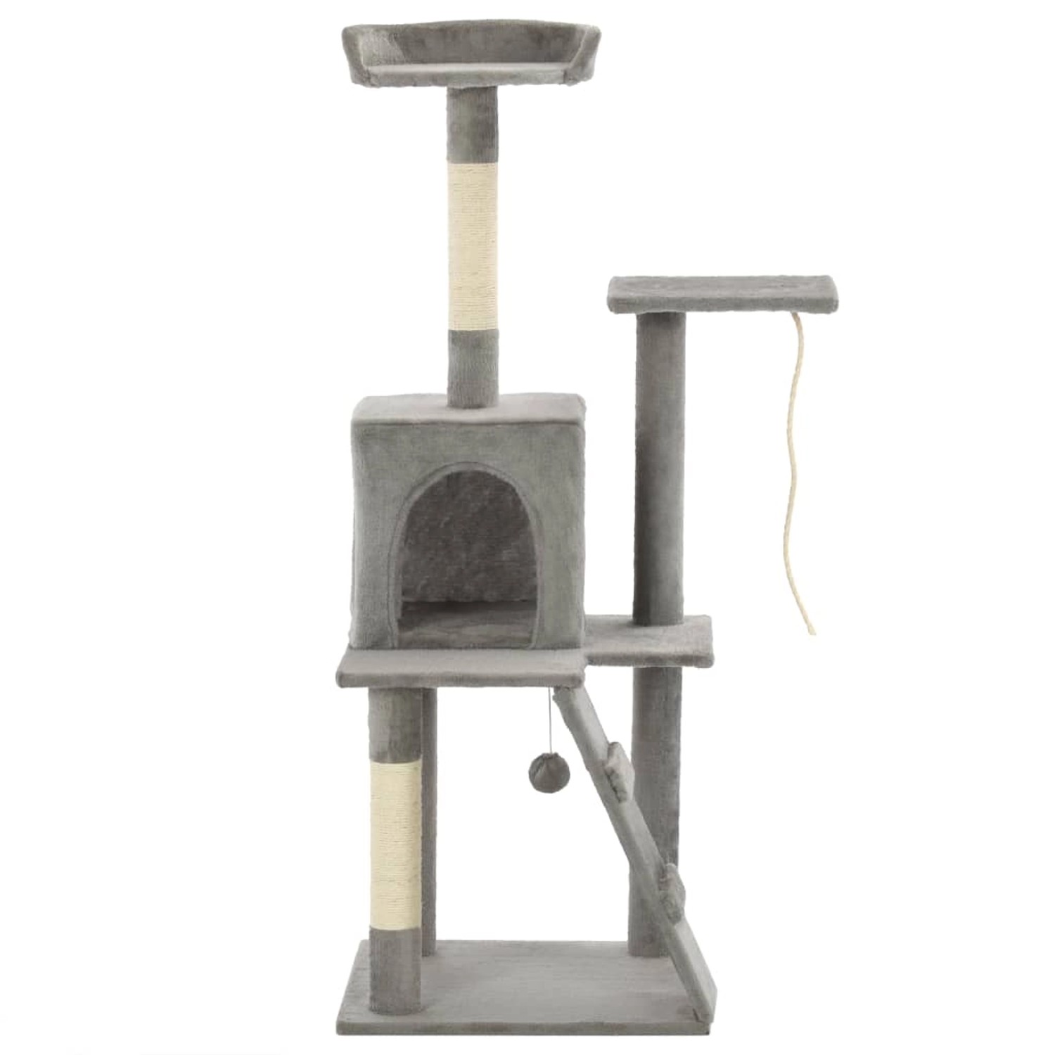 vidaXL Katzenbaum mit Sisal-KratzSäulen 120 cm Grau