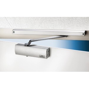 Burg Wächter Türschließer GTS 514 S SB, silberner Türschließer mit Gleitschiene für Türbreiten bis 110 cm.