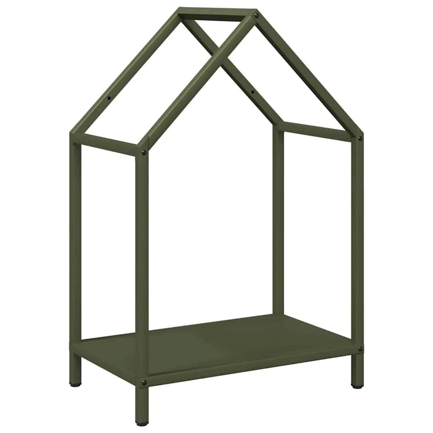 vidaXL Brennholzregal Olivgrün 40x25x60 cm Kaltgewalzter Stahl 864294