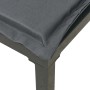 Detailaufnahme: Graues Sitzkissen auf schwarzem Gartenmöbel-Gestell des vidaXL Lounge-Sets.